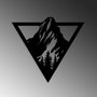 Wallity Matterhorn Escultura de Pared de Metal Negra